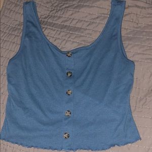 WORN ONCE blue cropped tank top